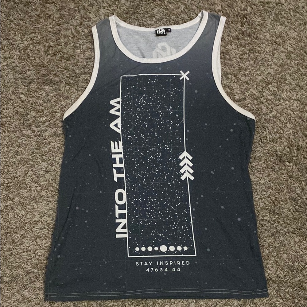 Black Graphic Into The Am Tank Top